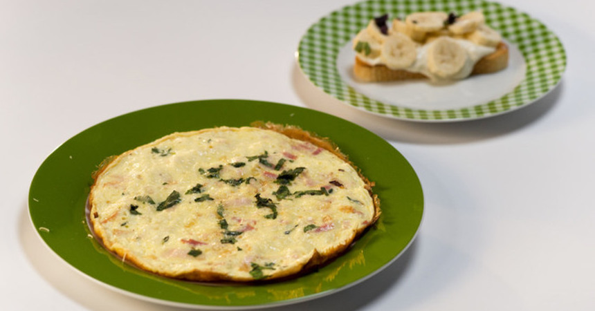 Фриттата с беконом