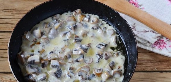 Мясные гнёзда с грибами