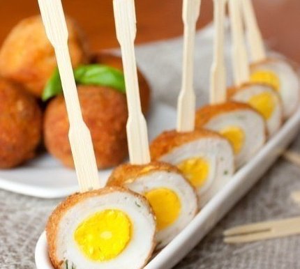 Перепелиные яйца по-шотландски