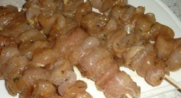 Шашлык из курицы в духовке