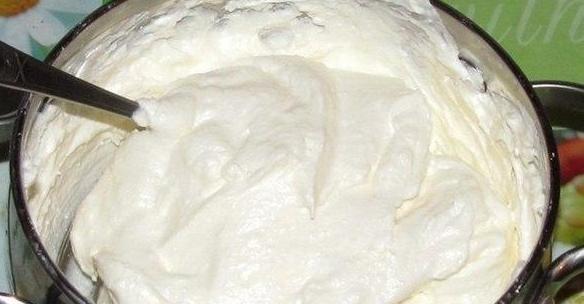 Творожный густой крем со сгущенкой