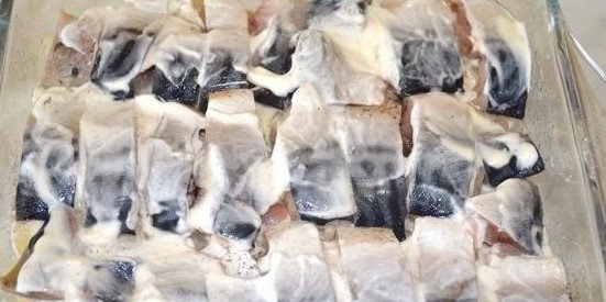 Картофельная запеканка со скумбрией