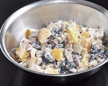 Салат с курицей и апельсином